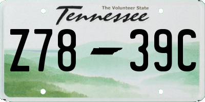 TN license plate Z7839C