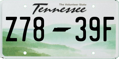 TN license plate Z7839F