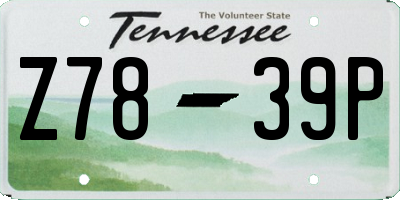 TN license plate Z7839P