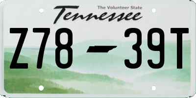 TN license plate Z7839T