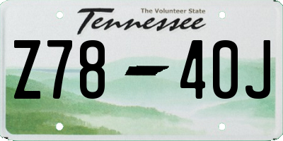 TN license plate Z7840J