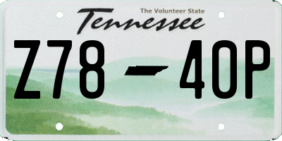 TN license plate Z7840P