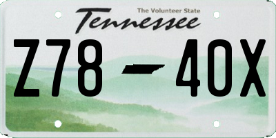 TN license plate Z7840X