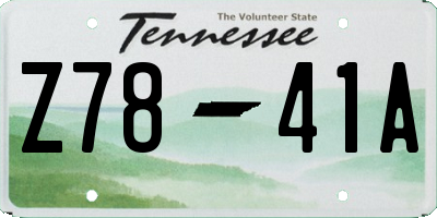 TN license plate Z7841A
