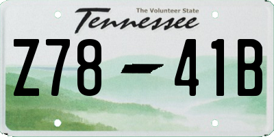 TN license plate Z7841B