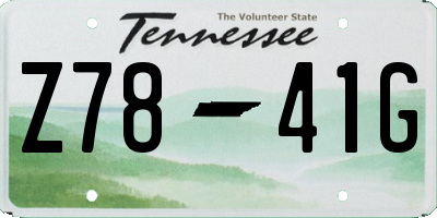 TN license plate Z7841G