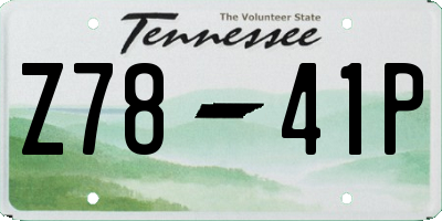 TN license plate Z7841P