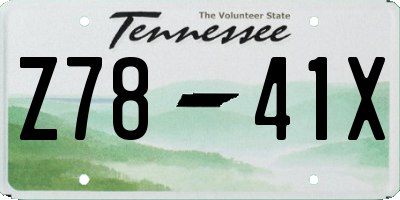 TN license plate Z7841X