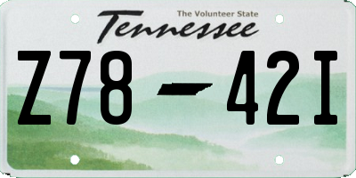 TN license plate Z7842I