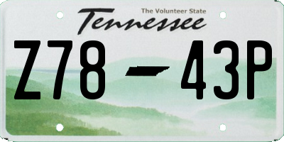 TN license plate Z7843P