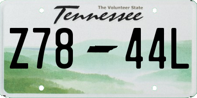 TN license plate Z7844L