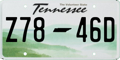 TN license plate Z7846D