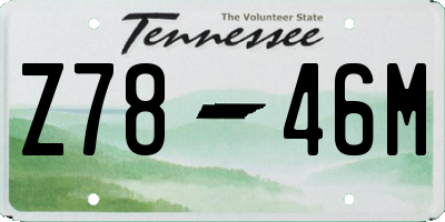 TN license plate Z7846M
