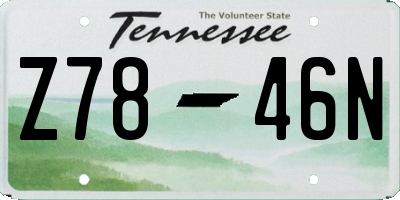 TN license plate Z7846N