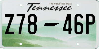 TN license plate Z7846P
