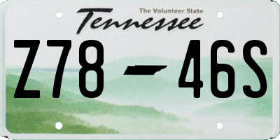 TN license plate Z7846S