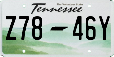 TN license plate Z7846Y