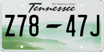 TN license plate Z7847J