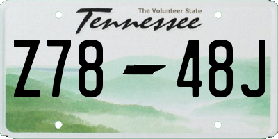 TN license plate Z7848J