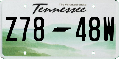 TN license plate Z7848W