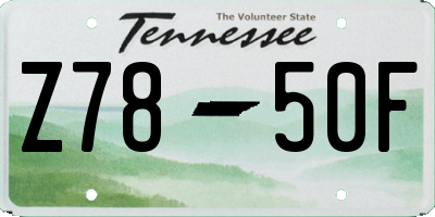 TN license plate Z7850F