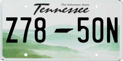 TN license plate Z7850N