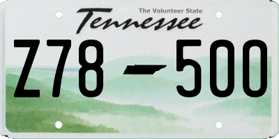 TN license plate Z7850O