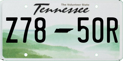 TN license plate Z7850R
