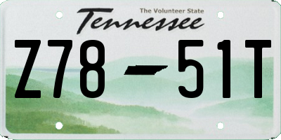 TN license plate Z7851T