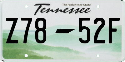 TN license plate Z7852F