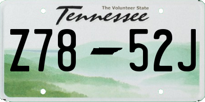 TN license plate Z7852J