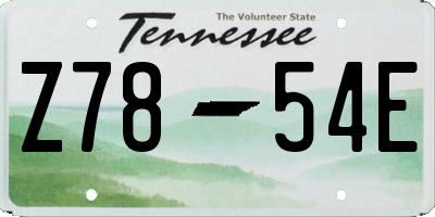 TN license plate Z7854E