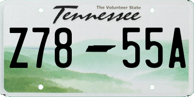 TN license plate Z7855A