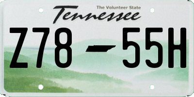 TN license plate Z7855H
