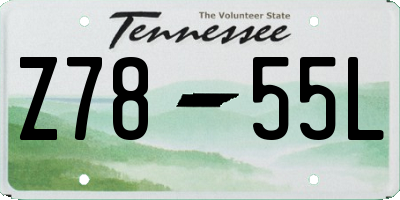 TN license plate Z7855L