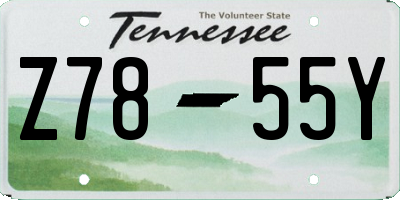 TN license plate Z7855Y