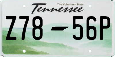 TN license plate Z7856P