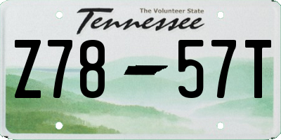 TN license plate Z7857T