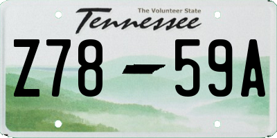 TN license plate Z7859A