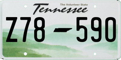 TN license plate Z7859O