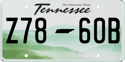 TN license plate Z7860B