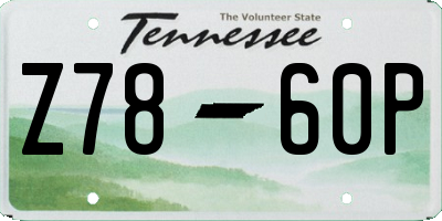 TN license plate Z7860P