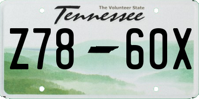 TN license plate Z7860X
