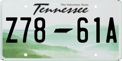 TN license plate Z7861A