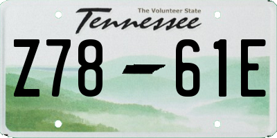 TN license plate Z7861E
