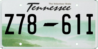 TN license plate Z7861I