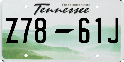 TN license plate Z7861J