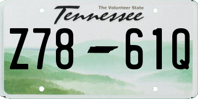 TN license plate Z7861Q