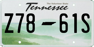 TN license plate Z7861S