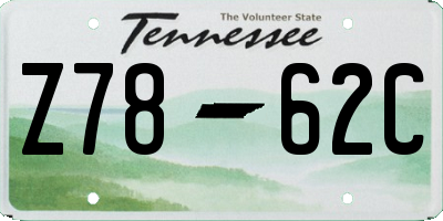 TN license plate Z7862C
